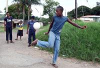 Fussball im Armenviertel Umlazi bei Durban
