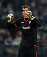 Fussball: Europa League, Saison 2011/2012, Viertelfinale Hinspiel: Torwart Gorka Iraizoz (Athletic Bilbao)