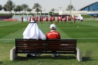 Fussball 1. Bundesliga 11/12: FC Bayern Muenchen Training in Doha