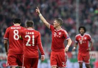 Fussball International CHL Saison 13/14: JUBEL Bastian Schweinsteiger (FC Bayern Muenchen)