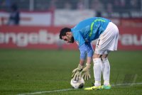 Fussball DFB Pokal Achtelfinale 13/14 : Torwart Daniel Haas (1. FC Union Berlin)