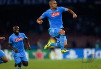 FUSSBALL  CHL  Saison 2013/2014: JUBEL Goekhan Inler (SSC Neapel)