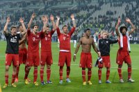 FUSSBALL INTERNATIONAL CHL VIERTELFINALE 12/13: JUBEL FC Bayern Muenchen