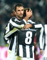 FUSSBALL SERIE A:  Vucinic Mirko und Claudio Marchisio (v. li., Juventus Turin)