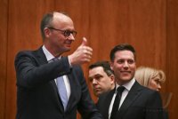 Wahlkampftour mit Kanzlerkandidat der Union, Friedrich Merz