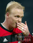 Fussball Bundesliga: Dortmund - Leverkusen, enttaeuschte Leverkusener