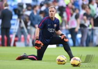Fussball Primera Division El Clasico 14/15: Torwart Marc Andre ter Stegen (Barca)
