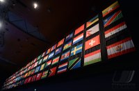 FUSSBALL 63. FIFA  Kongress auf Mauritius 2013: Flaggen der FIFA Mitgliedslaender