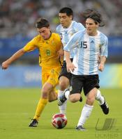 FUSSBALL  Olympia 2008  Peking  Vorrunde Argentinien - Australien