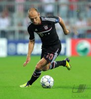 Fussball CHL  Saison 2011/2012:  Arjen Robben (FC Bayern Muenchen)