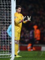 FUSSBALL INTERNATIONAL CHL ACHTELFINALE 12/13: Torwart Wojciech Szczesny (Arsenal)