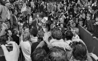 Fussball-EM 1972 Finale: Deutsche Mannschaft mit Pokal