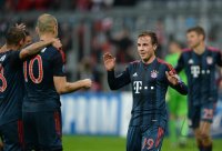 Fussball Champions League 13/14: JUBEL Mario Goetze (FC Bayern Muenchen)