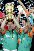 DFB Pokal Finale: Bremen - Aachen, Jubel