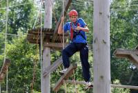 Fussball  SV Stuttgarter Kickers  im Hochseilpark