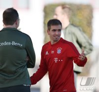 Fussball Training Deutsche Nationalmannschaft: Philipp Lahm (FC Bayern Muenchen)