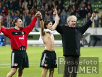 Fussball UCL: Leverkusen - Piraeus,  Jubel Leverkusen