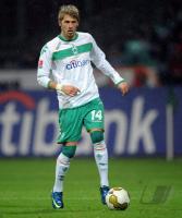 FUSSBALL 1. BUNDESLIGA: Bremen, HUNT Einzelaktion