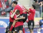 Fussball 1. Bundesliga: Leverkusen - Stuttgart, Jubel Leverkusen