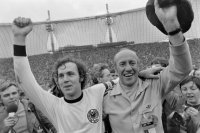 Fussball WM 1974 Finale Deutschland - Holland: Beckenbauer, Schoen