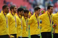 FUSSBALL Olympia 2012 FINALE: Enttaeuschung bei Brasilien
