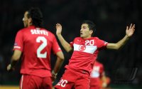 Fussball International EM 2012-Qualifikation:  Servet Cetin, Nuri Sahin (v.li., Tuerkei)