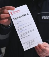 Tageszertifikat fuer Innenstadtbesucher in Tuebingen