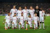 FUSSBALL INTERNATIONAL  CHL Viertelfinale 11/12:  Teamfoto AC Mailand