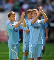 2. Fussball Bundesliga:  Daniel Halfar , Sebastian Maier (v. li., 1860 Muenchen)