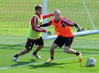 Fussball 1. Bundesliga 11/12: FC Bayern Muenchen Training in Doha