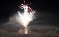 Feuerwerk an Silvester 2021 / Neujahr 2022 vom Rotternburger Dom St. Martin