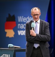Wahlkampftour mit Kanzlerkandidat der Union, Friedrich Merz