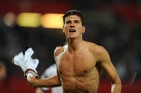 Fussball International EM 2012 Qualifikationsspiel:  JUBEL NACH DEM TOR zum 1:2 Mario GOMEZ (Deutschland)