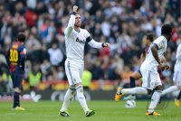 FUSSBALL Primera Division 2012/2013: JUBEL Sergio Ramos (Real Madrid)