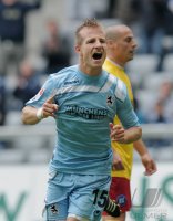 Fussball 2. Bundesliga 2011/2012:  JUBEL Stefan Aigner (1860 Muenchen)