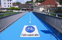 Eroeffnung Radbruecke Tuebingen; Tuebingens Oberbuergermeister Boris Palmer (Die Gruenen)