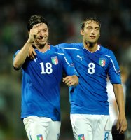Fussball International EM 2012-Qualifikation: Riccardo Montolivo, Claudio Marchisio (v. li., Italien)