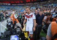 FUSSBALL WM 2014, FINALE: JUBEL Lukas Podolski (Deutschland)