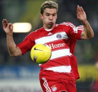 Fussball 1. Bundesliga: Bayern, PODOLSKI Einzelaktion
