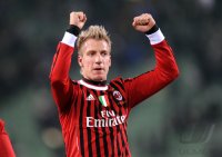 FUSSBALL SERIE A:  JUBEL Maxi Lopez (AC Mailand)