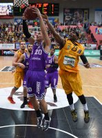 Basketball 1. Bundesliga 14/15 Hauptrunde:  Walter Tigers Tuebingen - BG Goettingen