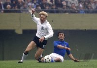 Fussball Italien - Deutschland:  Rummenigge, Cabrini