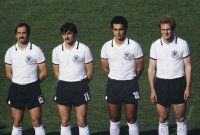 Fussball EM 1980: Stielike, Allofs, Mueller, Rummenigge