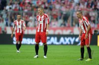 Fussball 1. Bundesliga Saison 2010/2011: Bastian Schweinsteiger, Franck Ribery (v. li., FC Bayern Muenchen)