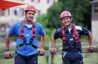 Fussball  SV Stuttgarter Kickers  im Hochseilpark