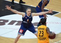 Basketball 1. Bundesliga 14/15 Hauptrunde:  Walter Tigers Tuebingen - Eisbaeren Bremerhaven