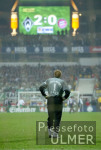 Fussball 1. Bundesliga: Bremen -Bayern, Kahn vor Anzeigetafel