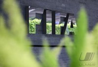 Schriftzug des Home of FIFA in Zuerich
