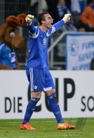 Fussball DFB Pokal Viertelfinale 13/14: JUBEL Torwart Diego Benaglio (VfL Wolfsburg)