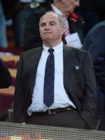 FUSSBALL INTERNATIONAL CHL HALBFINALE 12/13: Praesident Uli Hoeness (FC Bayern Muenchen)